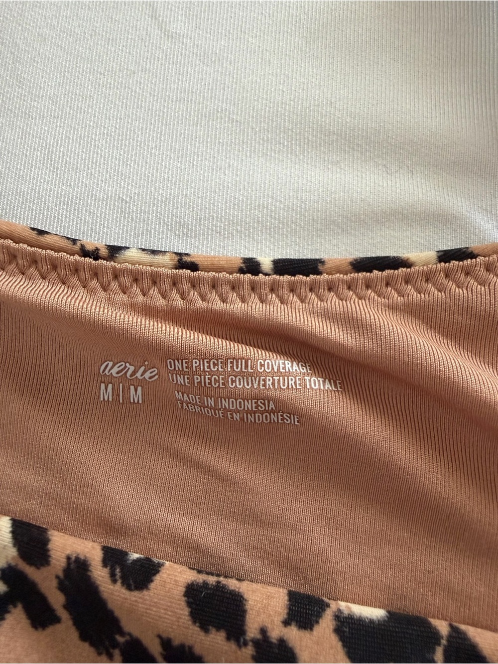 Aerie Full Coverage Leopard Print One Piece Wrap Swimsuit Size M - Picture 2 of 7